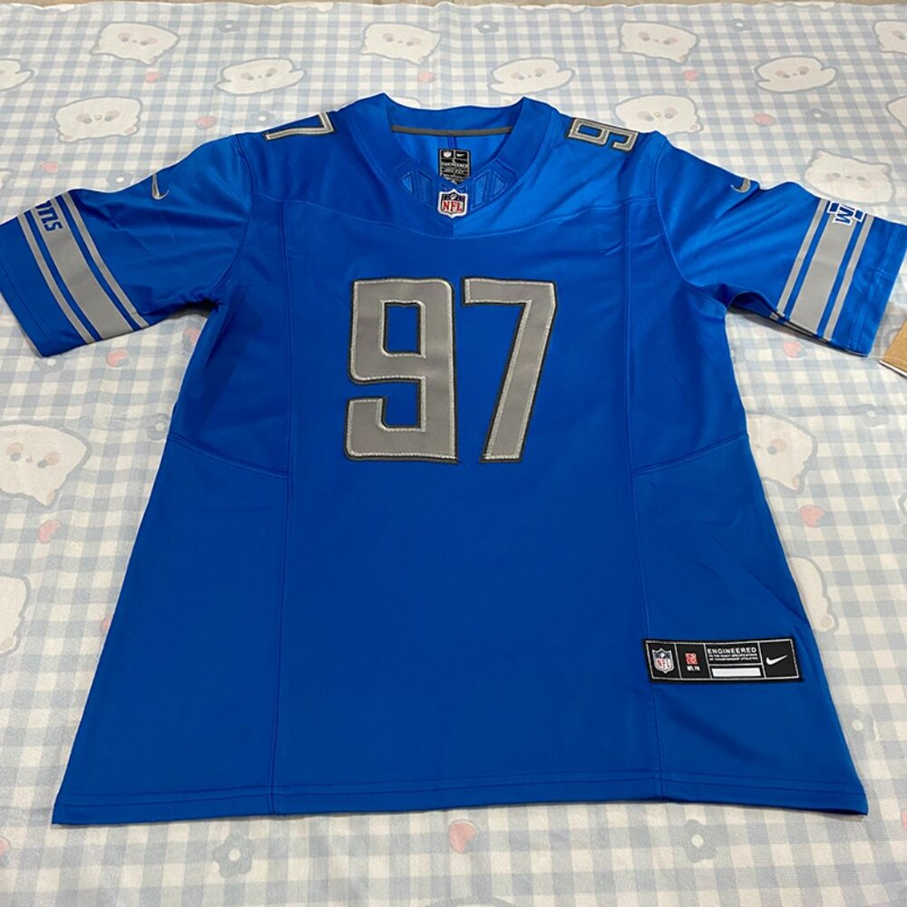 Detroit Lions Blue Jersey Hutchinson No. 97